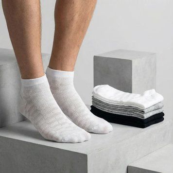 Короткі чоловічі шкарпетки з перфорацією Житомир Краса, 42-46 р, 12 пар