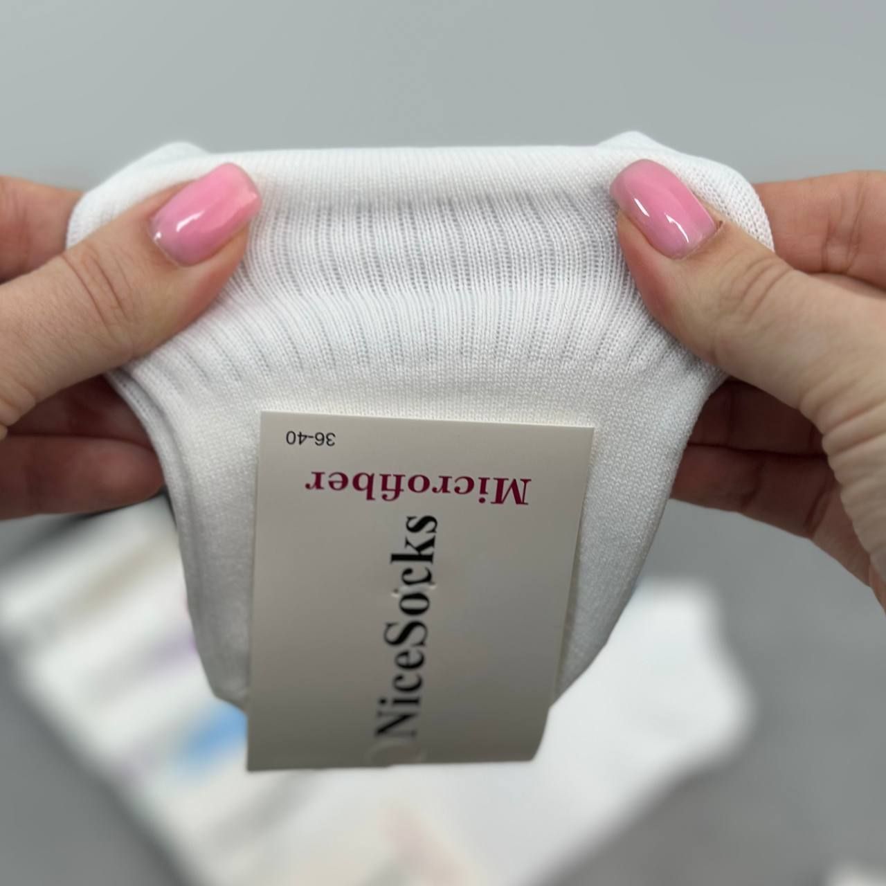 Спортивные женские носки короткие NiceSocks, чорная микрофибра, 36-40р, 10 пар