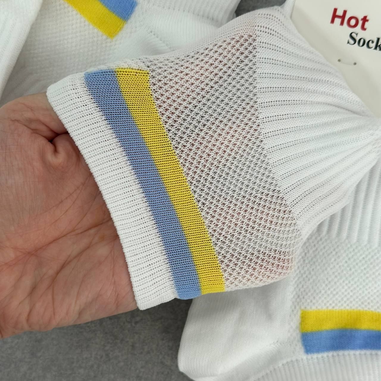 Спортивные женские носки с сеточкой Украина белые NiceSocks, 36-40 р, 10 пар